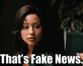 A Woman Says " That 'S Fake News " While Looking At Something GIF