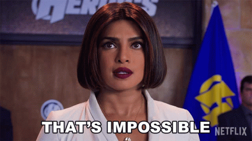 A Woman Says " That 'S Impossible " In Front Of A Netflix Logo GIF