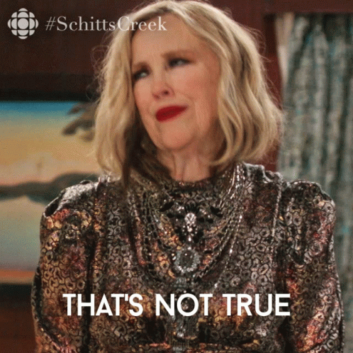 A Woman Says That 'S Not True While Wearing A Sequined Dress GIF