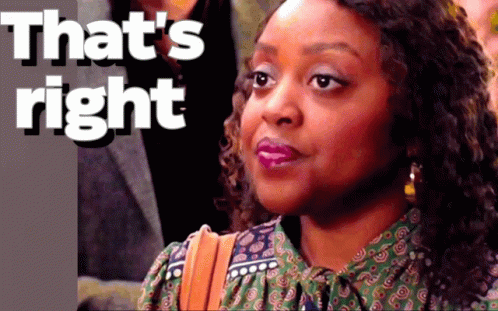 A Woman Says That 'S Right Next To Her GIF