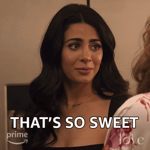 A Woman Says That 'S So Sweet While Looking At Another Woman 'S Face GIF