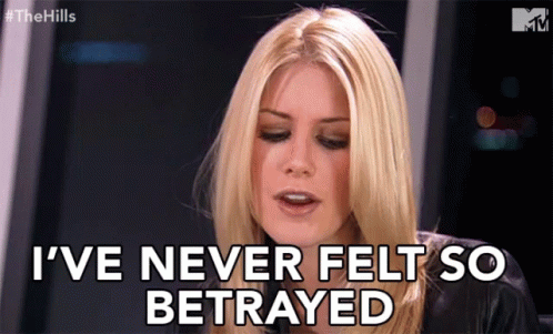 a woman says that she never felt so betrayed