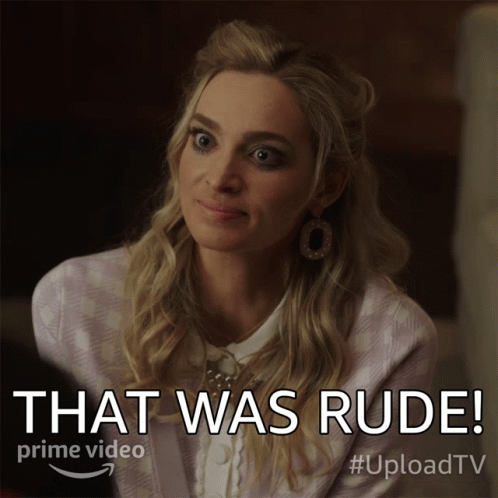 A Woman Says That Was Rude In Front Of A Picture Of Her GIF