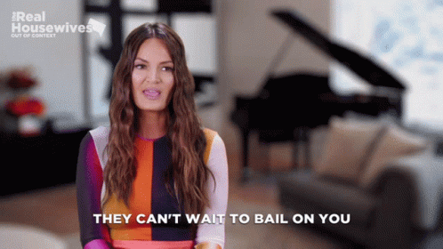 A Woman Says They Can 'T Wait To Bail On You In Front Of A Piano GIF