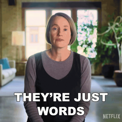 A Woman Says They 'Re Just Words In A Netflix Ad GIF