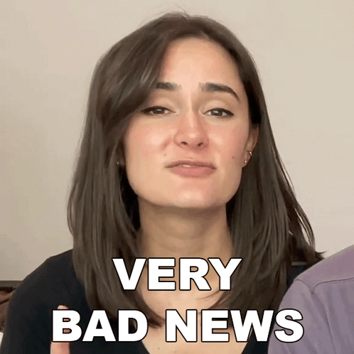 Woman Making Bad News Face GIF