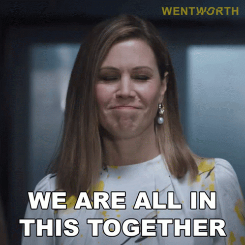 A Woman Says We Are All In This Together In A Wentworth Ad GIF