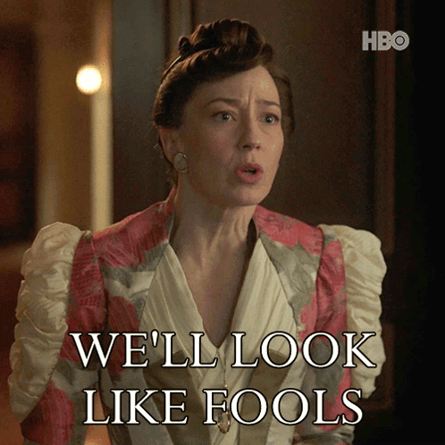 A Woman Says We 'Ll Look Like Fools While Wearing A Floral Dress GIF