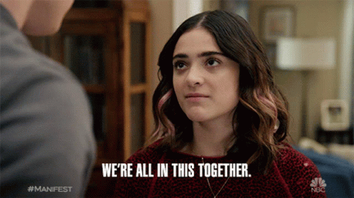 A Woman Says " We 'Re All In This Together " GIF