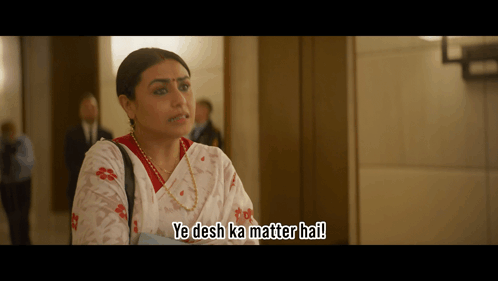 A Woman Says Ye Desh Ka Matter Hai In A Foreign Language GIF