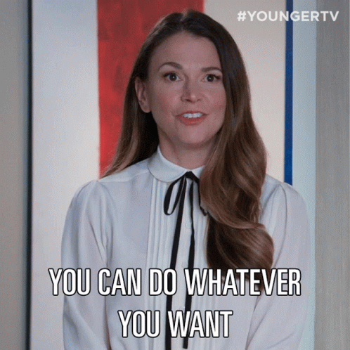 a woman says " you can do whatever you want " while wearing a white shirt