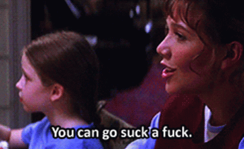 A Woman Says You Can Go Suck A Fuck Next To A Child GIF
