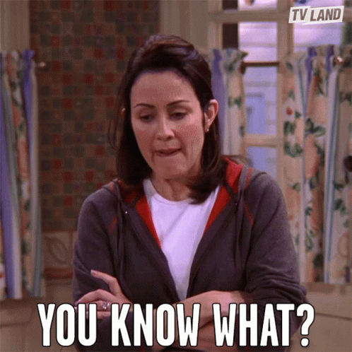 A Woman Says " You Know What " In Front Of A Tv Land Logo GIF