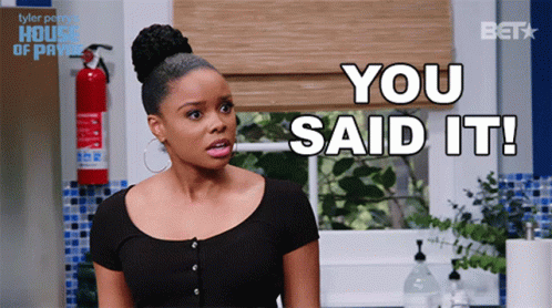 A Woman Says You Said It In A Kitchen GIF