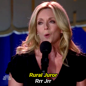 A Woman Singing Into A Microphone With Rural Juror Written On The Bottom Right GIF