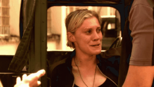 Woman Sitting In Car Talking To Someone GIF