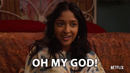 A Woman Sitting On A Bed Says Oh My God Netflix GIF