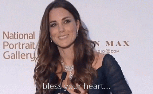 A Woman Stands In Front Of A National Portrait Gallery And Says Bless Your Heart GIF