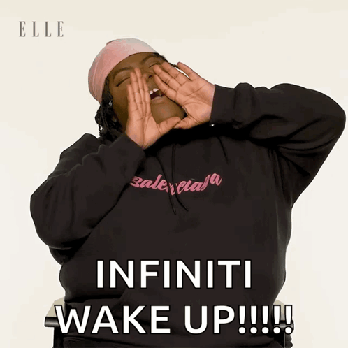 A Woman Wearing A Balenciaga Hoodie Is Yawning GIF