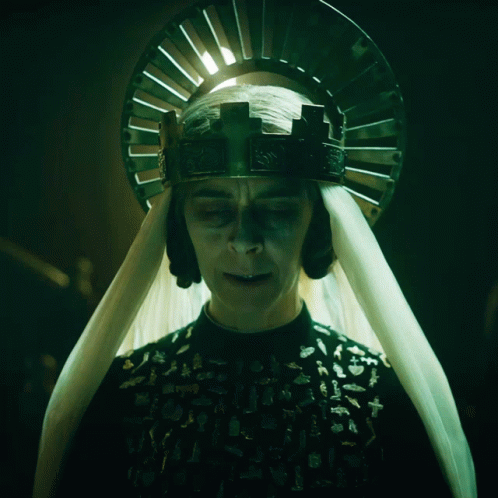 A Woman Wearing A Crown And A White Veil GIF