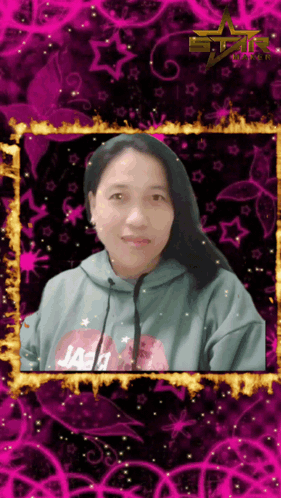 A Woman Wearing A Green Hoodie With The Word Jack On The Front GIF