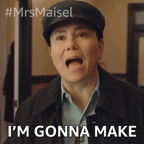 A Woman Wearing A Hat And A Jacket Says I 'M Gonna Make GIF