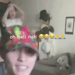 A Woman Wearing A Hat Says " Oh Hell Nah " In A Room GIF