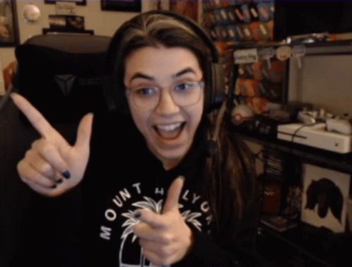 A Woman Wearing A Hoodie That Says Mount Lychee GIF