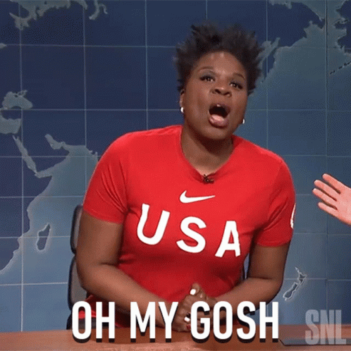 a woman wearing a red shirt that says usa