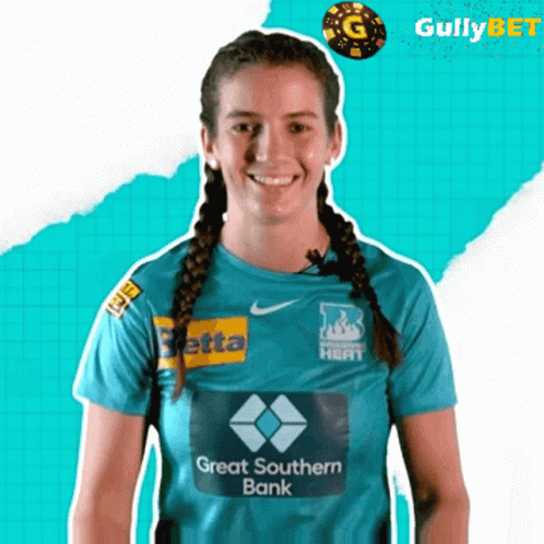 A Woman Wearing A Shirt That Says Great Southern Bank On It GIF