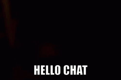 a woman wearing glasses and a hat says " hello chat "