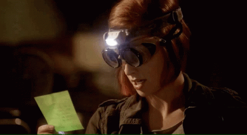 A Woman Wearing Glasses And A Headlamp Says Sounds Kinda Dirty When You Say It Like That GIF