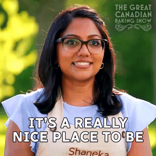 Woman Wearing Glasses Smiling Baking Show GIF