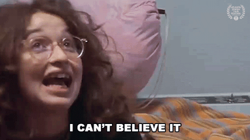 Woman With Glasses Saying I Can't Believe It GIF