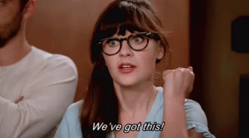 A Woman Wearing Glasses Is Saying `` We 'Ve Got This '' . GIF