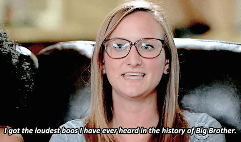 Woman With Glasses Saying I Got The Loudest Boos Ever In Big Brother GIF