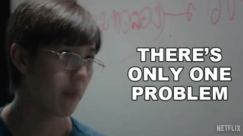 Woman With Glasses Saying There's Only One Problem GIF