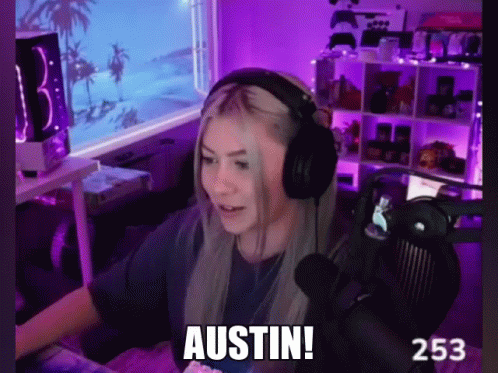 Woman With Headphones Speaking Into Microphone Austin GIF