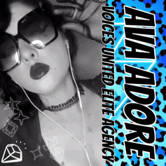 Woman With Sunglasses And Earbuds On Ava Adore Flyer GIF