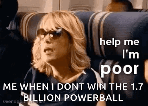 A Woman Wearing Sunglasses Is Sitting On A Plane And Says Help Me I 'M Poor . GIF