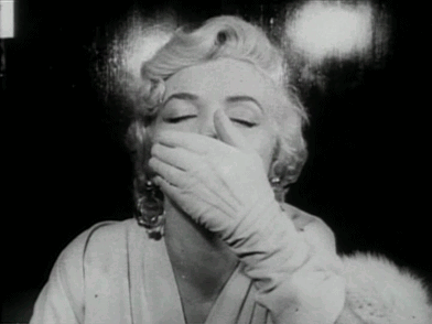Woman In White Gloves Covering Mouth GIF