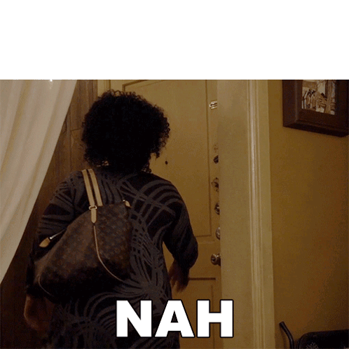 Woman With Backpack Walking Through Door Nah GIF