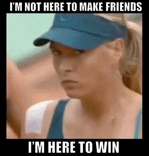 A Woman With A Bandage On Her Arm Says I 'M Here To Win GIF