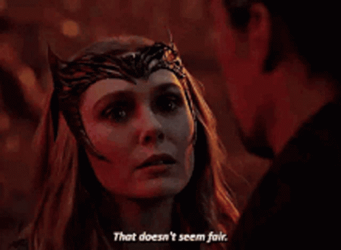 A Woman With A Crown On Her Head Is Talking To A Man And Saying That Does N't Seem Fair . GIF