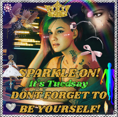 A Woman With A Crown On Her Head Says Sparkle On It 'S Tuesday GIF
