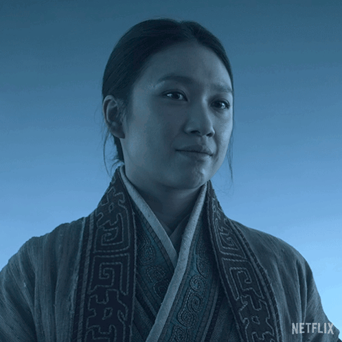 Woman With Netflix Scarf GIF