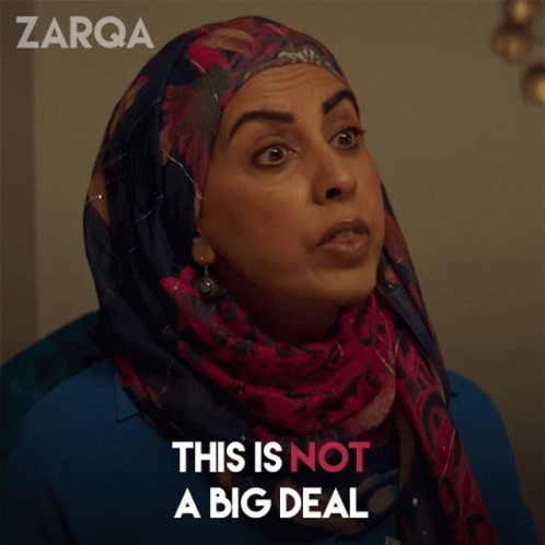 Woman With Scarf Says This Is Not A Big Deal GIF
