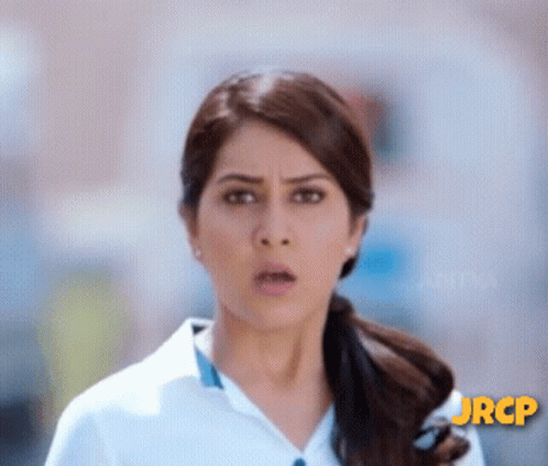A Woman With A Surprised Look On Her Face And The Word Jrcp On The Bottom Right GIF