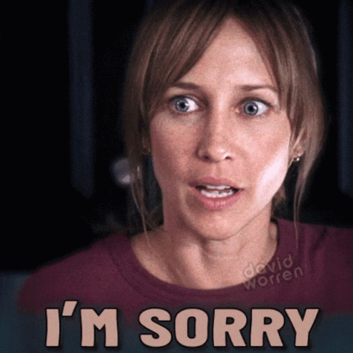 Woman Surprised With Sorry Behind Her GIF