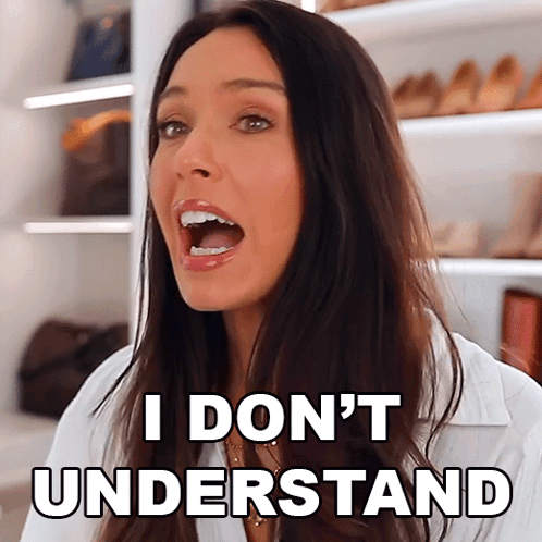 A Woman With A Surprised Look On Her Face Says I Do N't Understand GIF